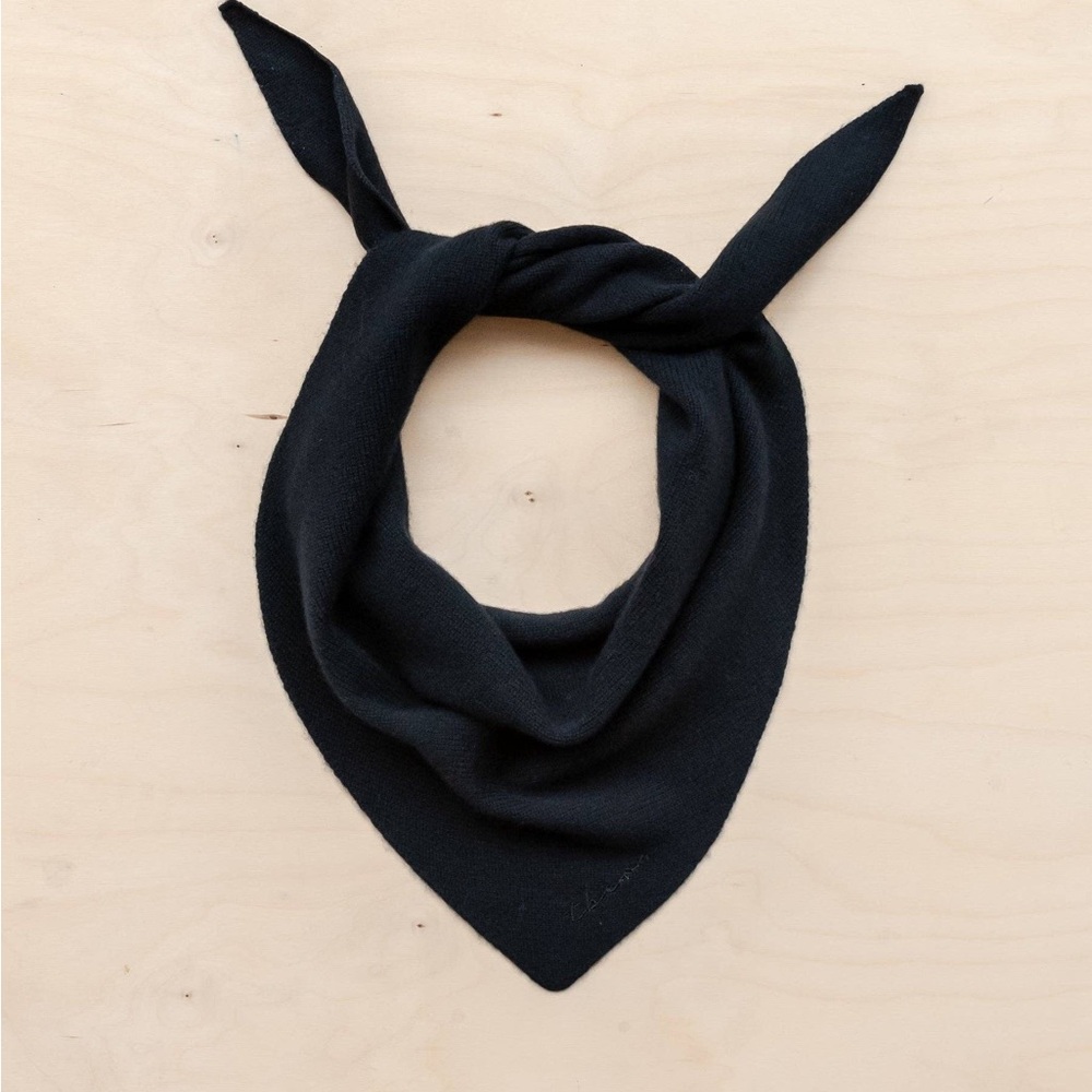 TBCo Black Wool Triangle Scarf